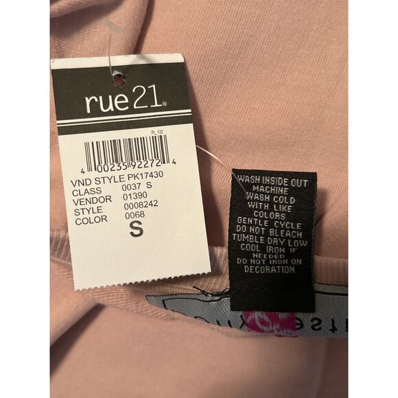 NWT Polly & Esther Rue 21 Pink 3/4 Sleeve Shirt Ruffles Femme Forever Size Small - Picture 4 of 5